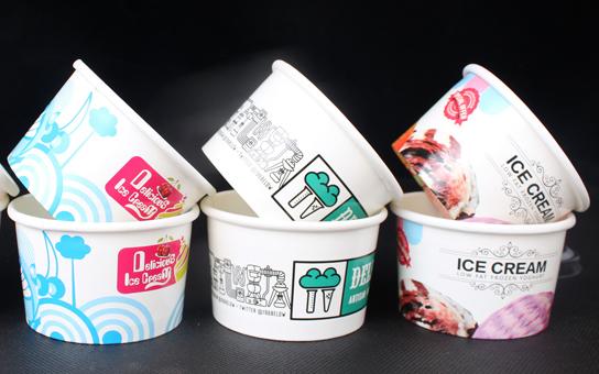 Заклеймленные 500мл принимают отсутствующие бумажные стаканчики Гелато мороженого