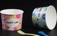 Customize 3-Scoops Ice Cream Cups With Lids and Spoons