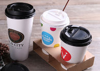 Custom Printed Single Wall Paper Cups For Cold Drinking With Plastic Lids
