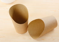 Чашки картофеля фри француза бумаги Крафт тавота устойчивые, коробка ветроуловителя обломока фаст-фуда