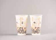 Изолированные пеной бумажные кофейные чашки, бумажные стаканчики холодного напитка печати полного цвета