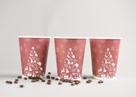 Ресиклабле 12оз устранимое пойти кофейные чашки с пластиковой крышкой, красным цветом