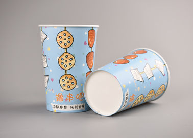 Китай Голубые изготовленные на заказ бумажные чашки попкорна, напечатанные ведра попкорна картона завод