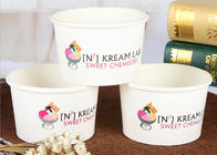 устранимые бумажные чашки мороженого 16оз с напечатанным логотипом крышек Ресиклабле